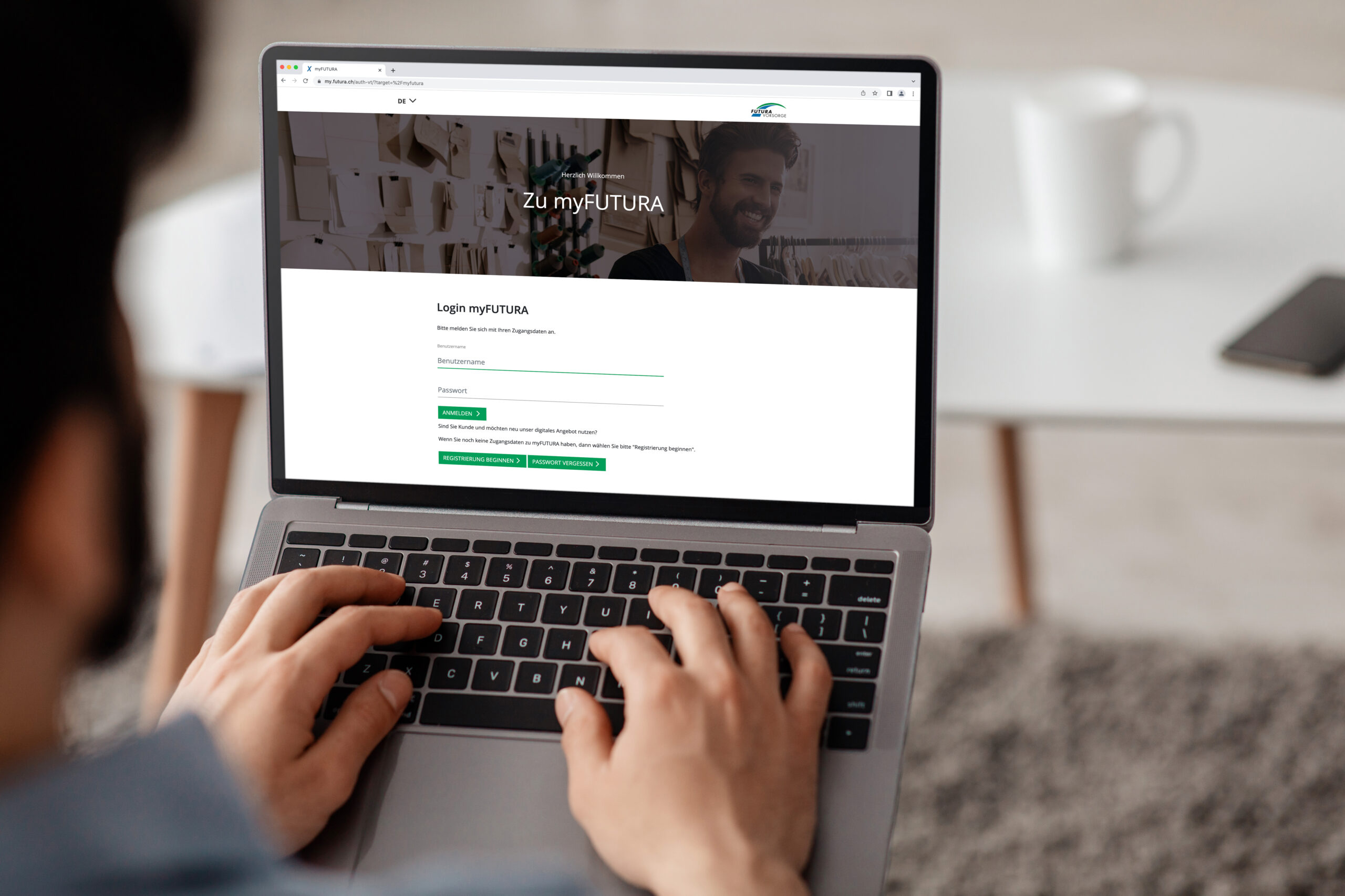 unrecognizable-male-freelancer-using-laptop-computer-with-blank-screen-working-online-and-advertising-internet-website